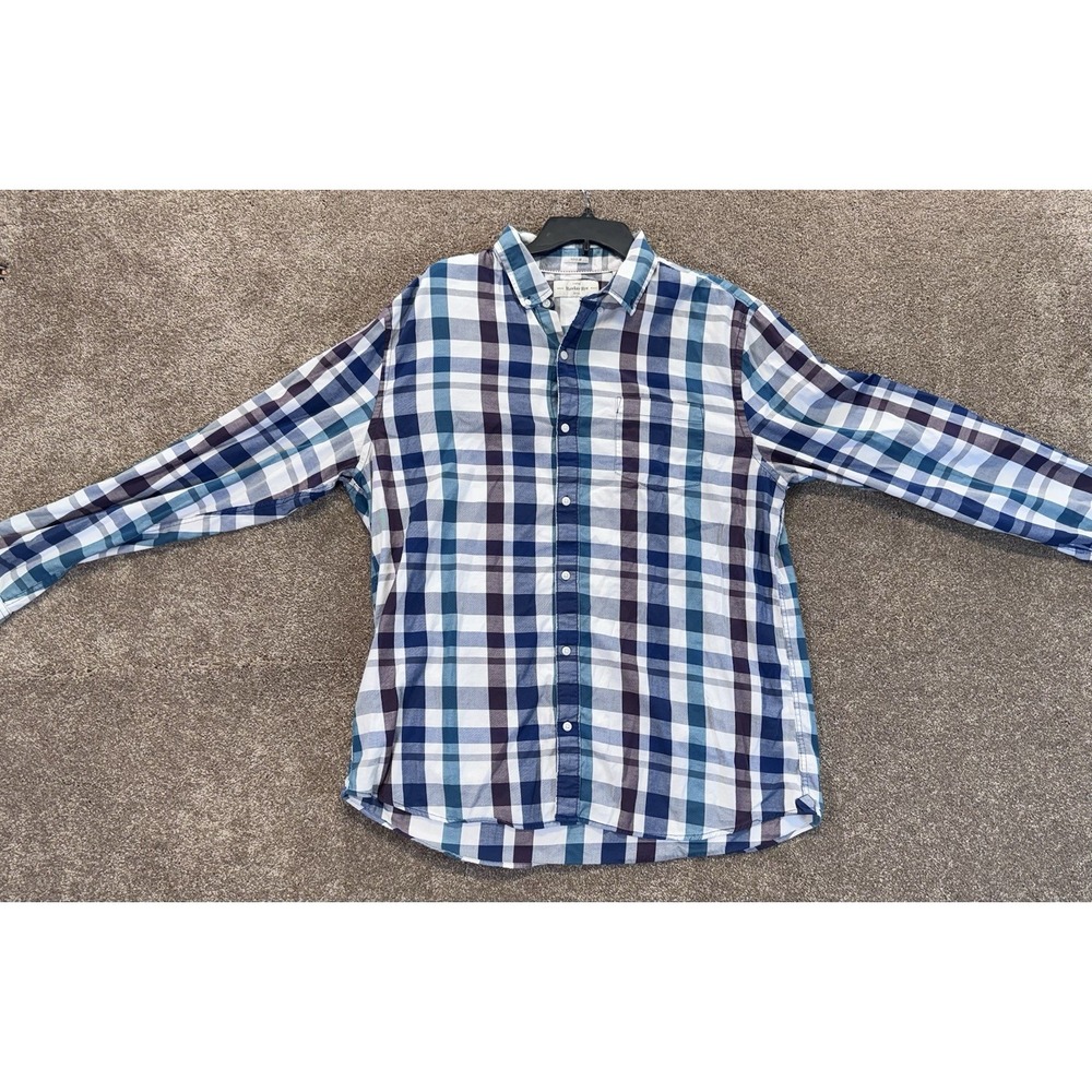 Hawker Rye Mens Button Down Plaid Shirt XLT Tall Regular‎ Fit